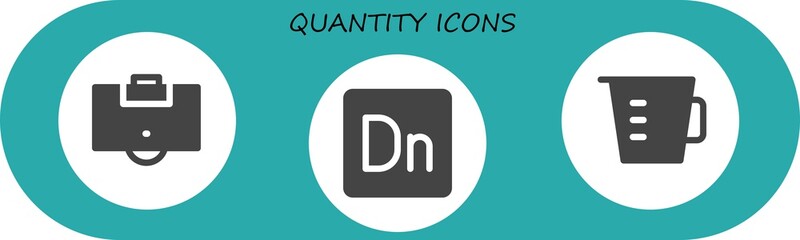 quantity icon set