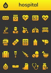 hospital icon set