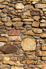 Nahaufnahme einer Steinmauer
