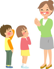 褒められる子供