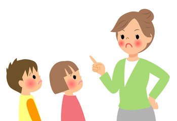 叱られている子供
