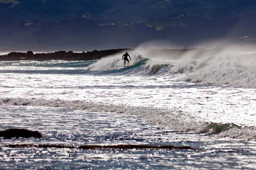 Surfboard surfer surfing big wave ocean surf