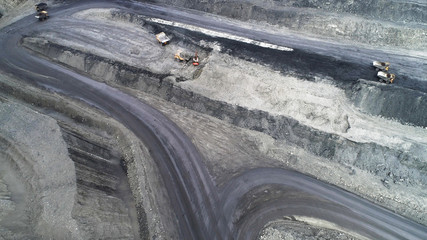Coal mine, aerial view.