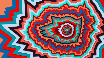 Abstract background of cut out effect with colors