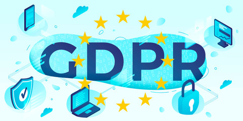 Vector concept illustration - inbound marketing, man with magnet. Modern bright banner, site template with place for your text.