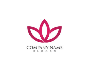 Beauty Vector and logo Lotus Flower Sign for business spa 