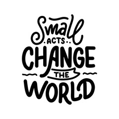 Eco bag print for cloth design. Retail advertising. Lettering quote for environment concept. Organic design template. Typography illustration.