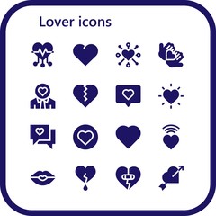lover icon set