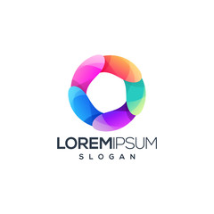 colorful circle logo design vector illustration