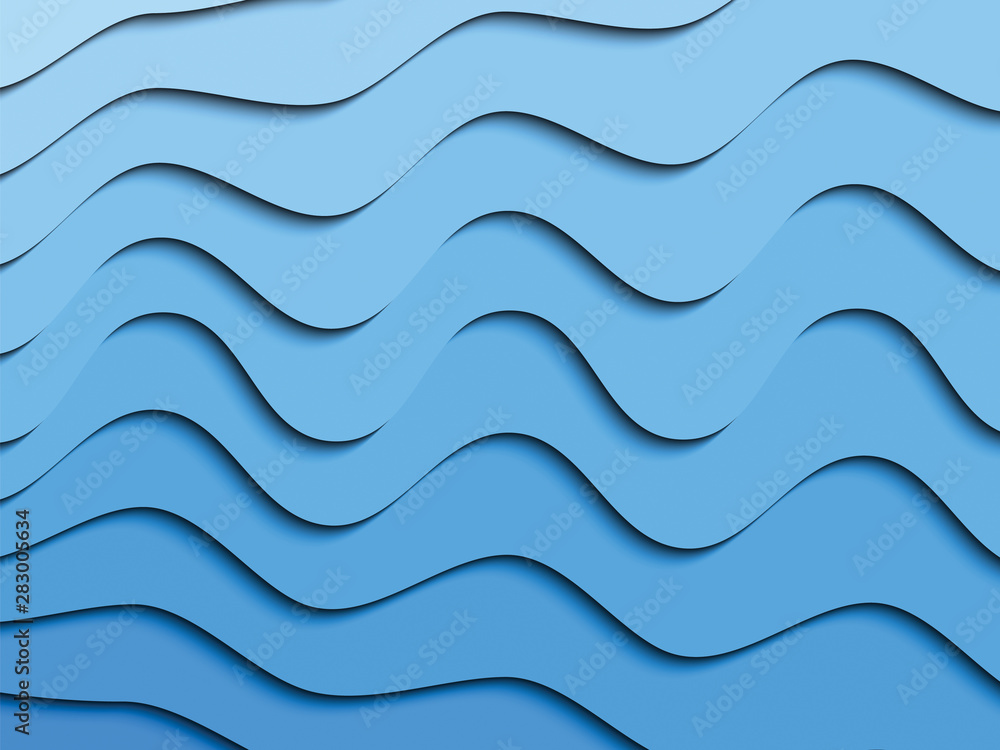 Poster abstract multicolor background with realistic 3d paper cut layers