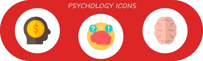 psychology icon set