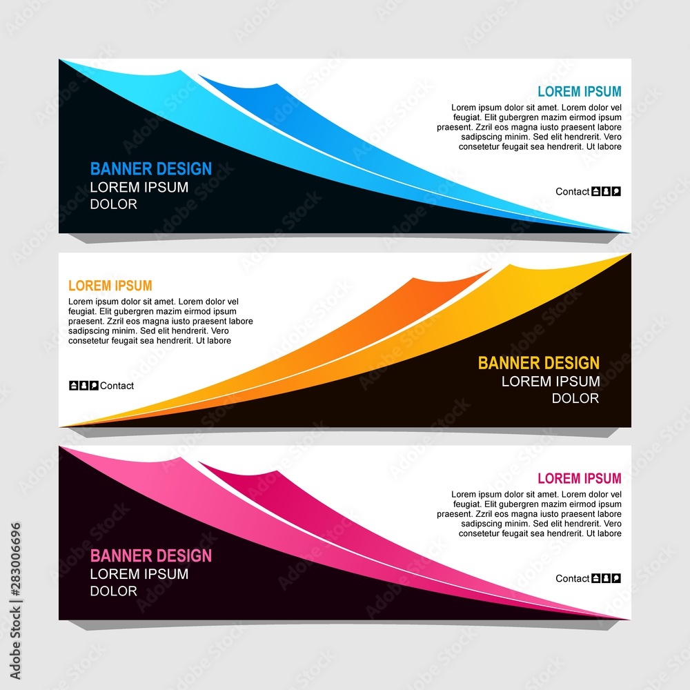 Wall mural vector abstract design banner web template.
