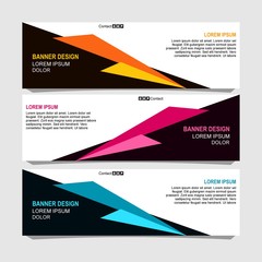 Naklejka premium Vector abstract design banner web template.