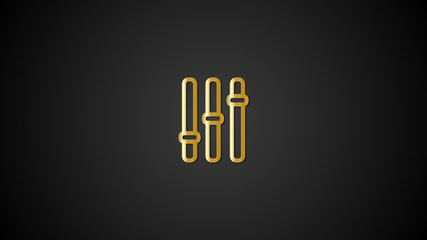 Gold Icon -Sound- Gold Gradient Icons design for print, website and presentation