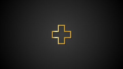 Gold Icon -Medic- Gold Gradient Icons design for print, website and presentation