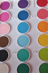 Paint box with watercolors