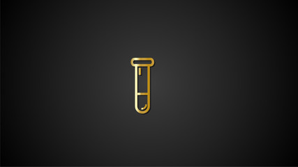 Gold Icon -Test Tube- Gold Gradient Icons design for print, website and presentation