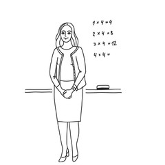 young math teacher is teaching a lesson