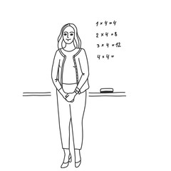 young math teacher is teaching a lesson