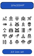 spaceship icon set