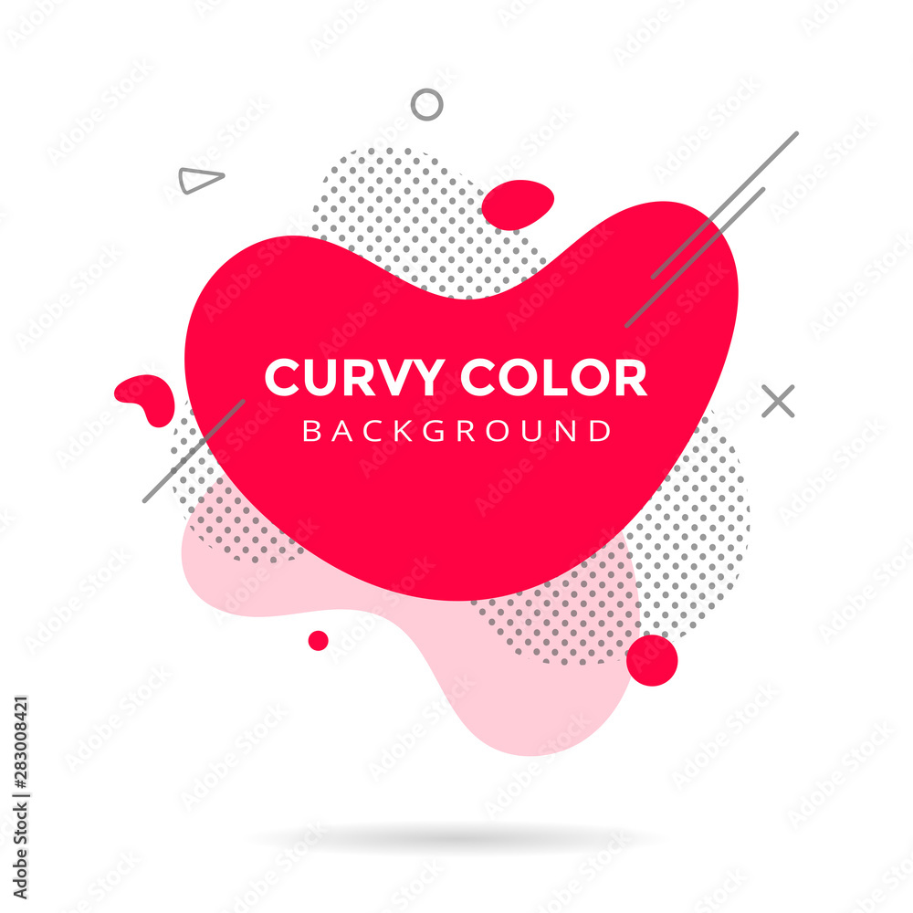 Poster modern liquid abstract element shape memphis style design fluid vector colorful illustration banner 