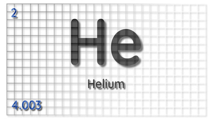 Helium chemical element  physics and chemistry illustration backdrop