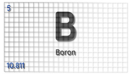 Boron chemical element  physics and chemistry illustration backdrop