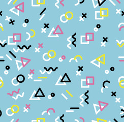 Hipster Geometric memphis style sameless pattern