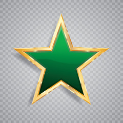 light gold green star