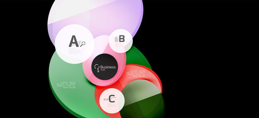 Info graphics circles background. Success icon symbol. Vector info graphic design. Creative vector element. Decoration element