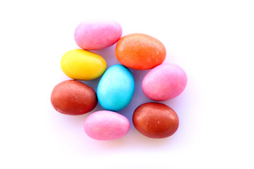 colorful candy on white background