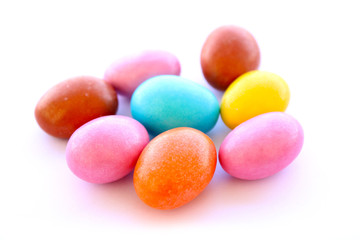 colorful candy on white background