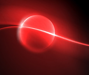 Dark space with shiny neon light motion waves. Abstract concept graphic element. Vector neon background. Technology background