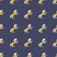 Magic pegasus, unicorn fairy-tale animal vector pattern