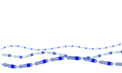 vagues mer bouteilles