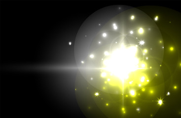 Glowing neon light. Holiday decoration.