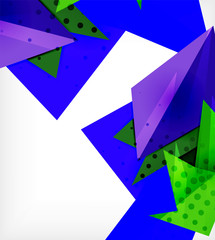 Modern origami card. Modern origami design element. Color geometric pattern. Abstract low-poly background. Presentation template.