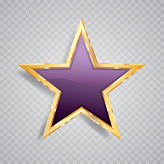 light gold purple star