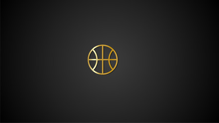 Gold Icon -Ball- Gold Gradient Icons design for print, website and presentation