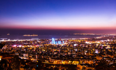Fototapeta na wymiar Istanbul night view. Istanbul, Turkey.