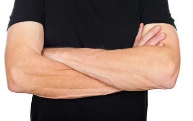 Senior man body part