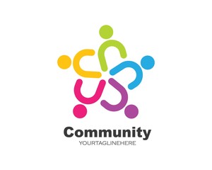leadership,community,social and company Logo icon vector