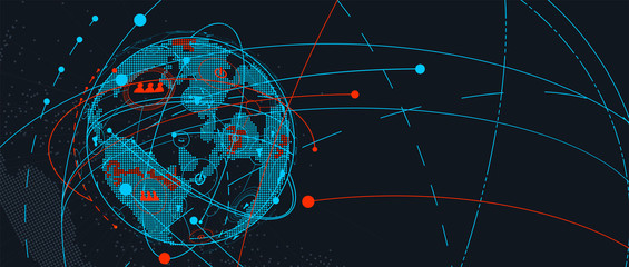 Abstract tech background. Futuristic technology interface