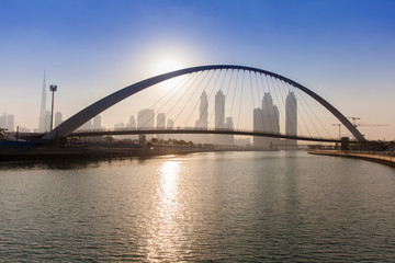 Fototapeta na wymiar Tolerance Bridge in Dubai city, UAE