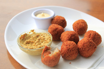 Dutch fried snack: bitterballen