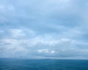 seascape with cloudy sky over sea