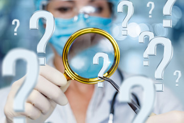 The concept of searching for the right diagnosis of the patient.