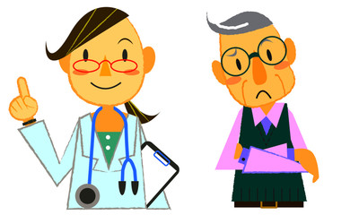 シニア男性＆医師