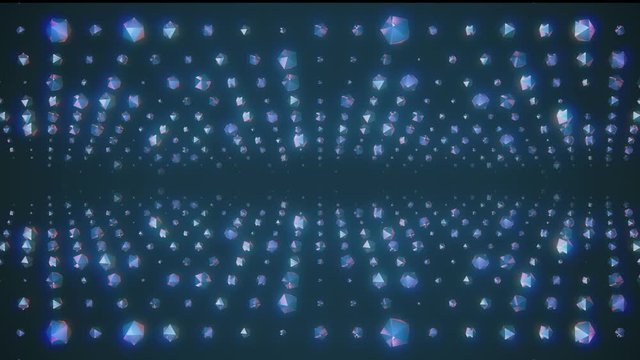 many shiny crystals random rotating fading in color space animation glamour background new quality universal motion dynamic animated colorful joyful cool 4k stock video footage
