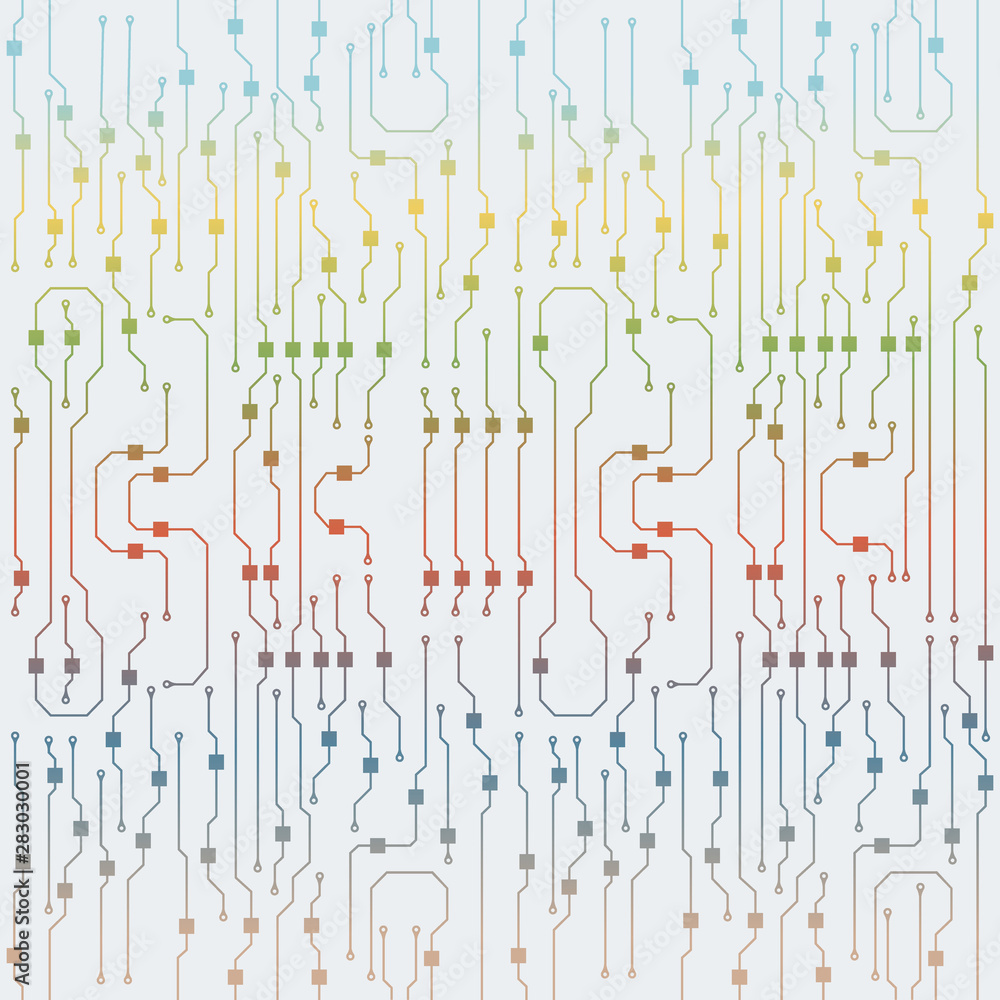 Poster circuit board illustration. abstract circuit board background. vector